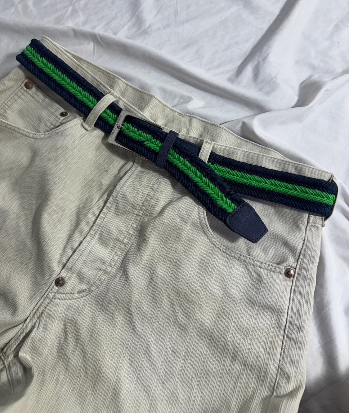 빈티지 스트라이프 위빙 벨트 상품이미지1