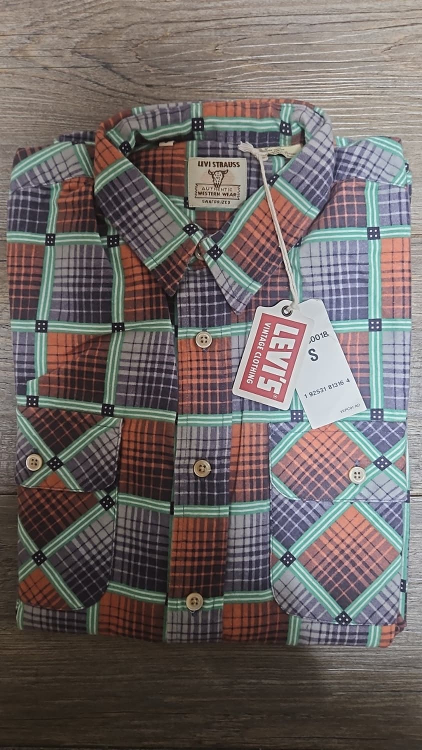 리바이스 LVC 1950'S 숏혼 셔츠 민트 그린 S 상품이미지3