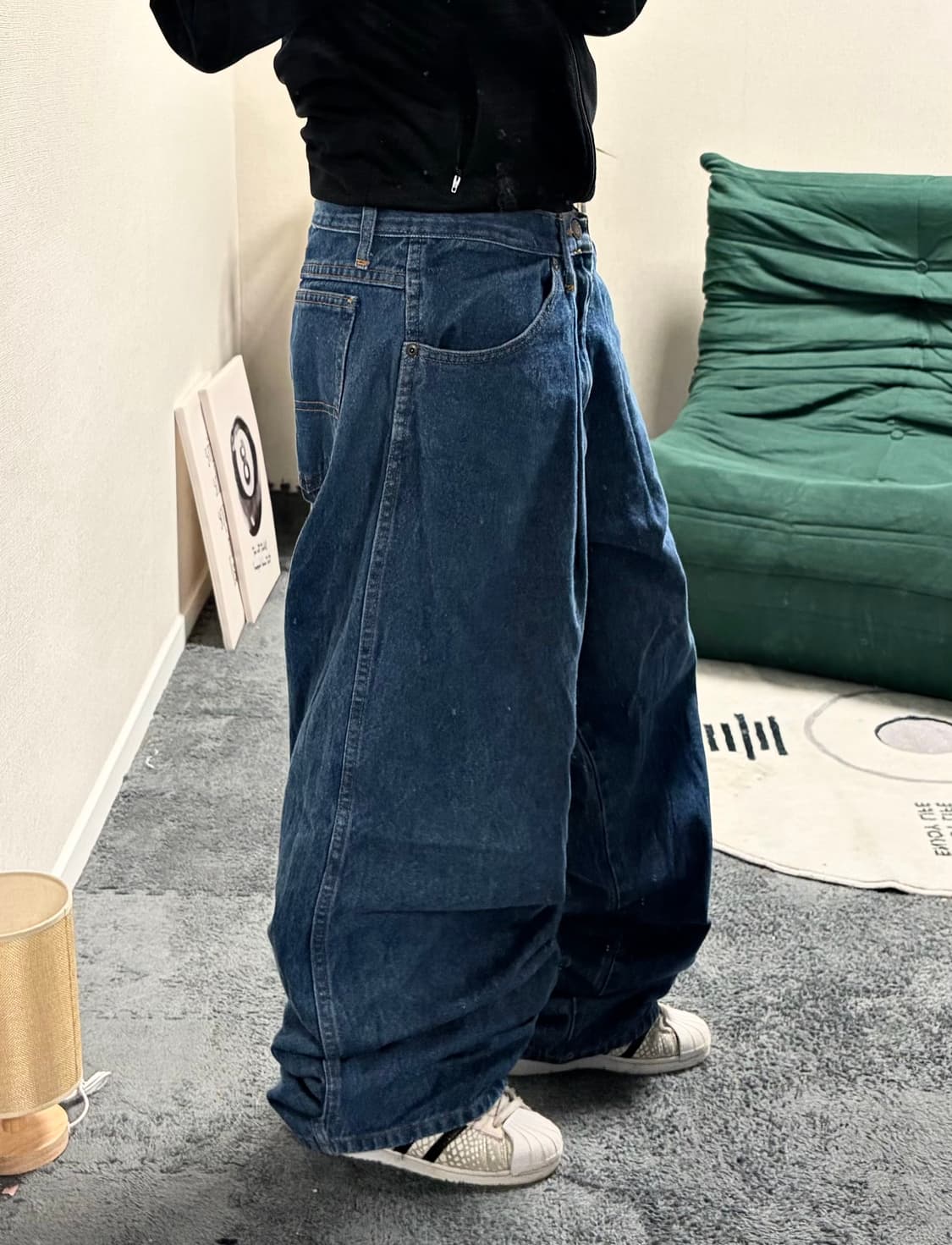 90s DICKIES 데님 핀턱 와이드팬츠 상품이미지3