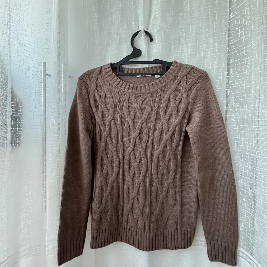 유니클로 베이지브라운 케이블 니트 S 상품이미지7