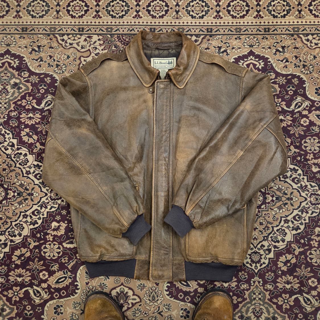 엘엘빈 a2 레더 자켓 xl 고트스킨 상품이미지1