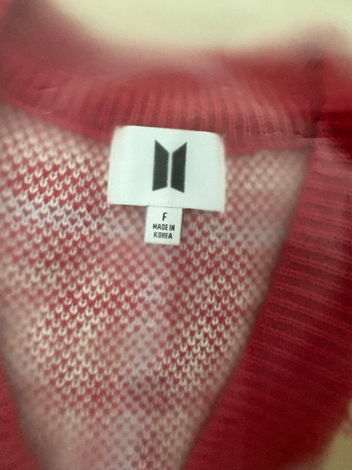 BTS Little Wishes 체크 가디건 (RD_F) 방탄소년단 상품이미지3