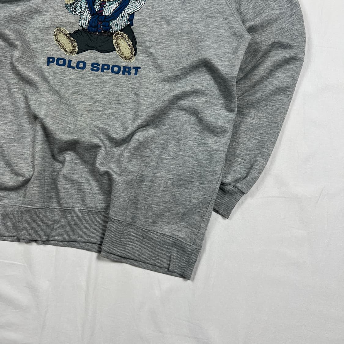90‘s 폴로스포츠 polo sport 싯다운 베어 스웻셔츠 맨투맨 상품이미지4