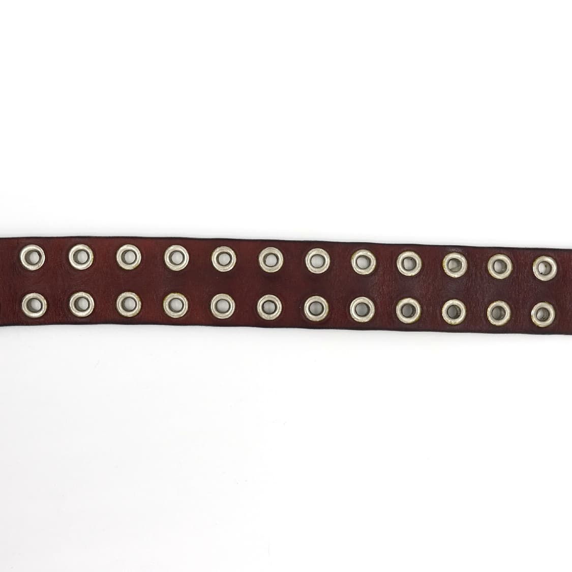 LEATHER 빈티지 레더 더블아일렛 버건디 레더 벨트 상품이미지8