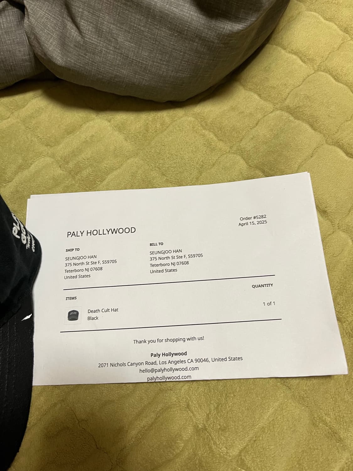 팔리할리우드 제임스딘 블랙 볼캡 모자 판매 상품이미지4