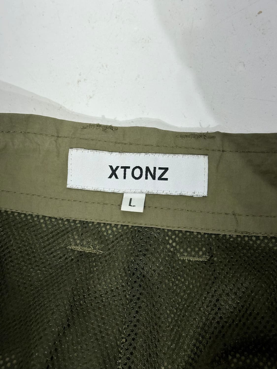 엑스톤즈 곱창 와이드 벌룬 올리브 카키 카고 팬츠 L 상품이미지7