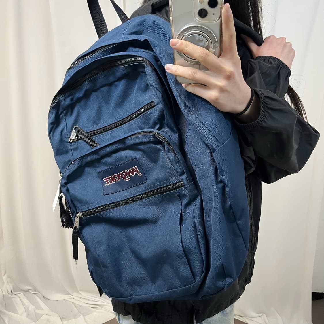 JanSport Navy Backpack 상품이미지3
