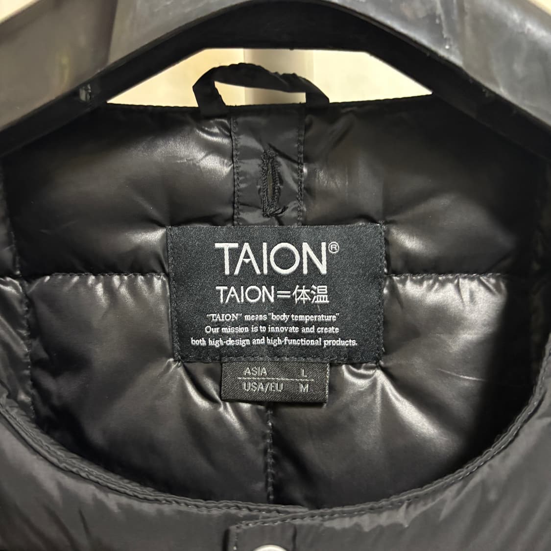 타이온 크루넥 경량다운 패딩 / 블랙, L 상품이미지4
