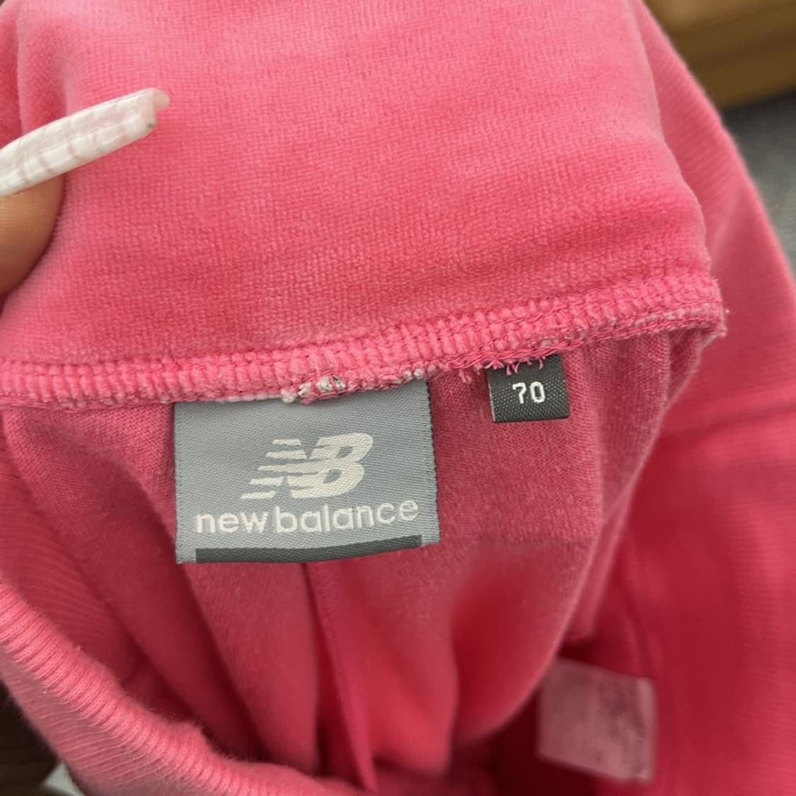뉴발란스 Y2K 대장급 레트로 핑크 벨벳 트레이닝 팬츠 S C10761 상품이미지5