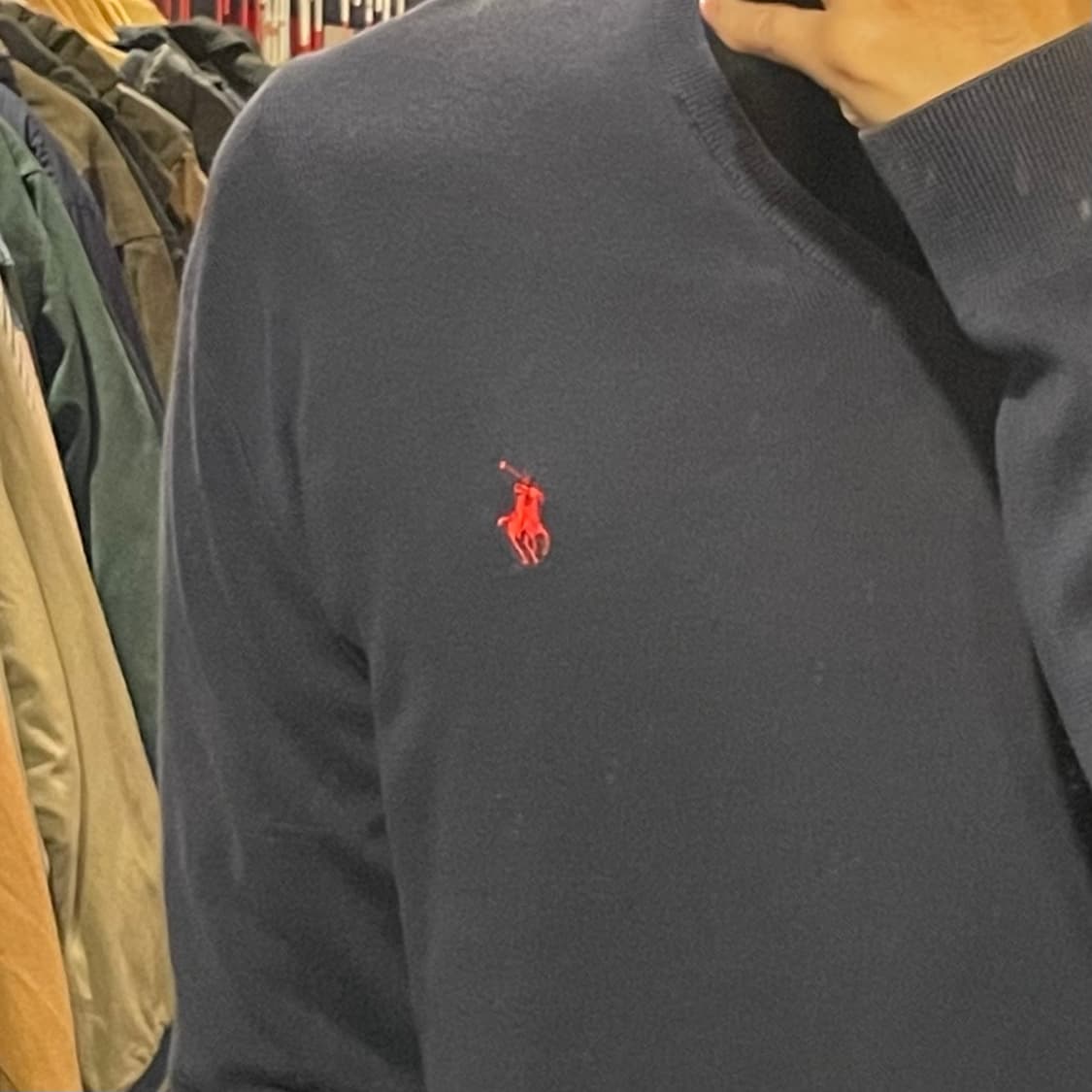 [IM] Polo 폴로랄프로렌  브이넥 네이비 긴팔니트 상품이미지5