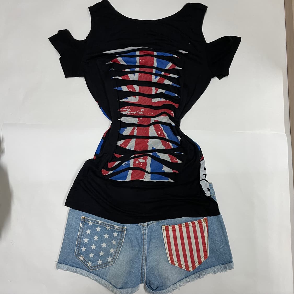 Shop 502 오프숄더 데미지 포인트 티셔츠 상품이미지6