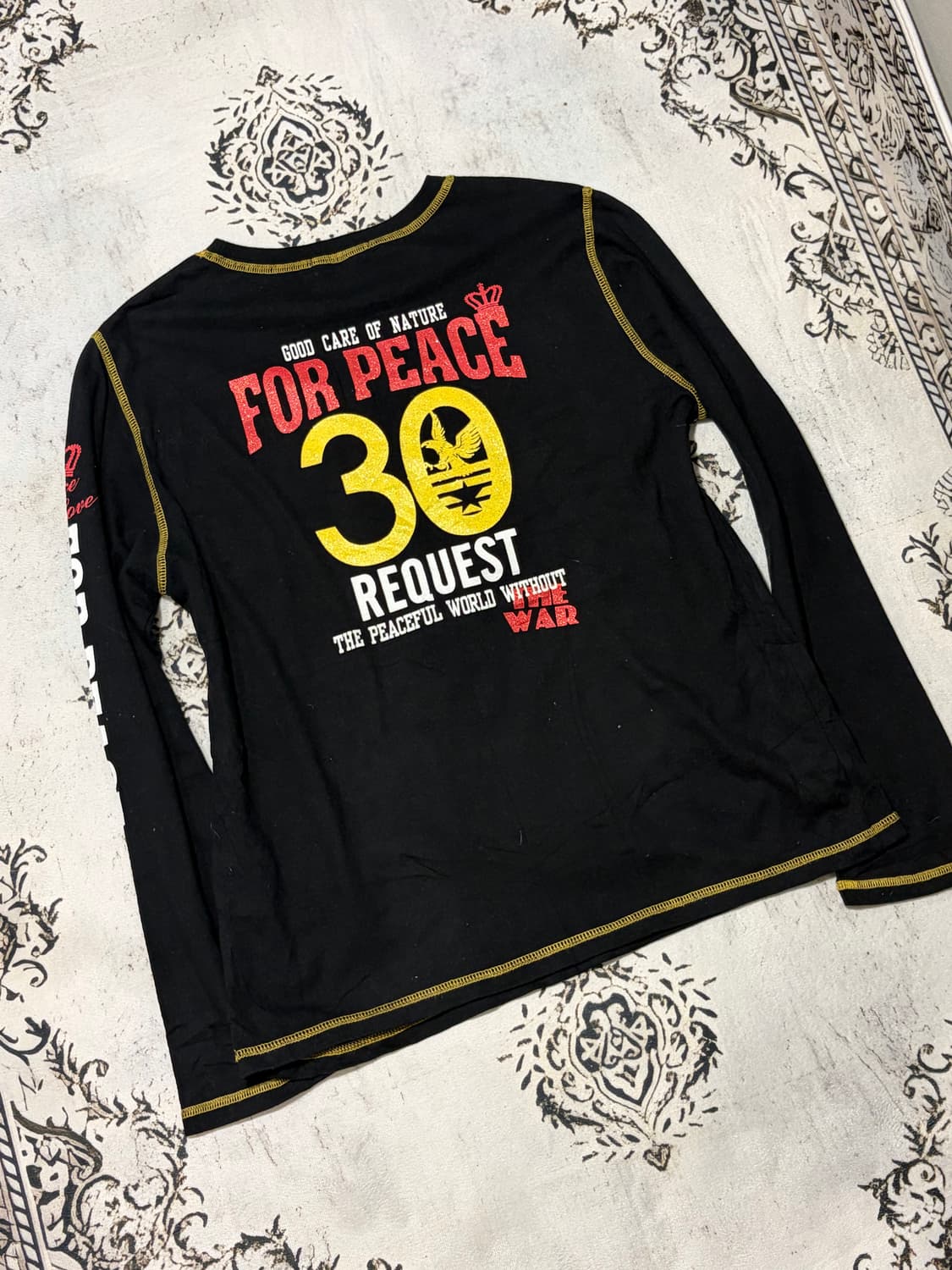 Y2K cubic lettering stitch long sleeve 상품이미지9