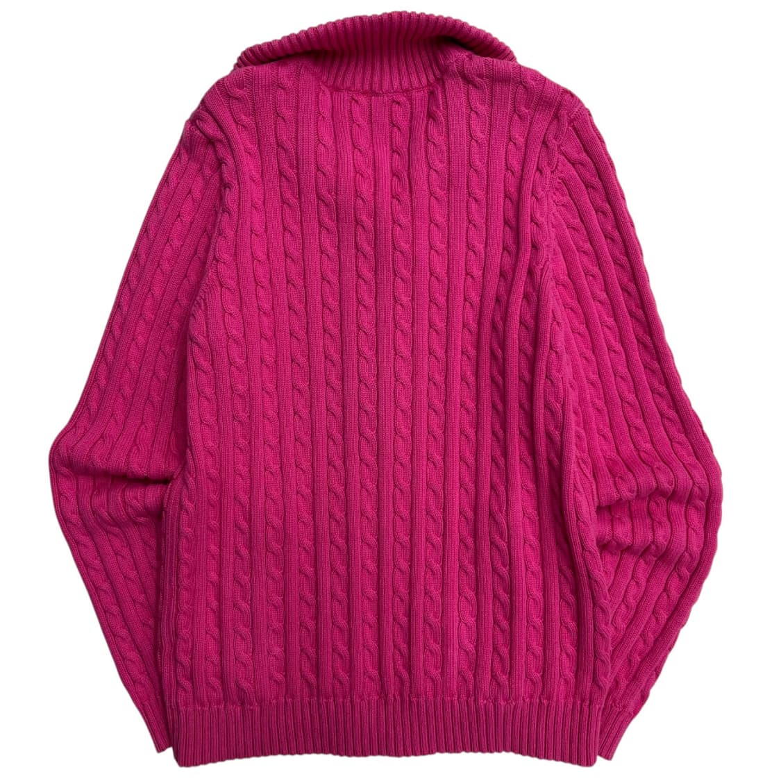 폴로 랄프로렌 골드로고 핫핑크 니트집업 M 상품이미지3