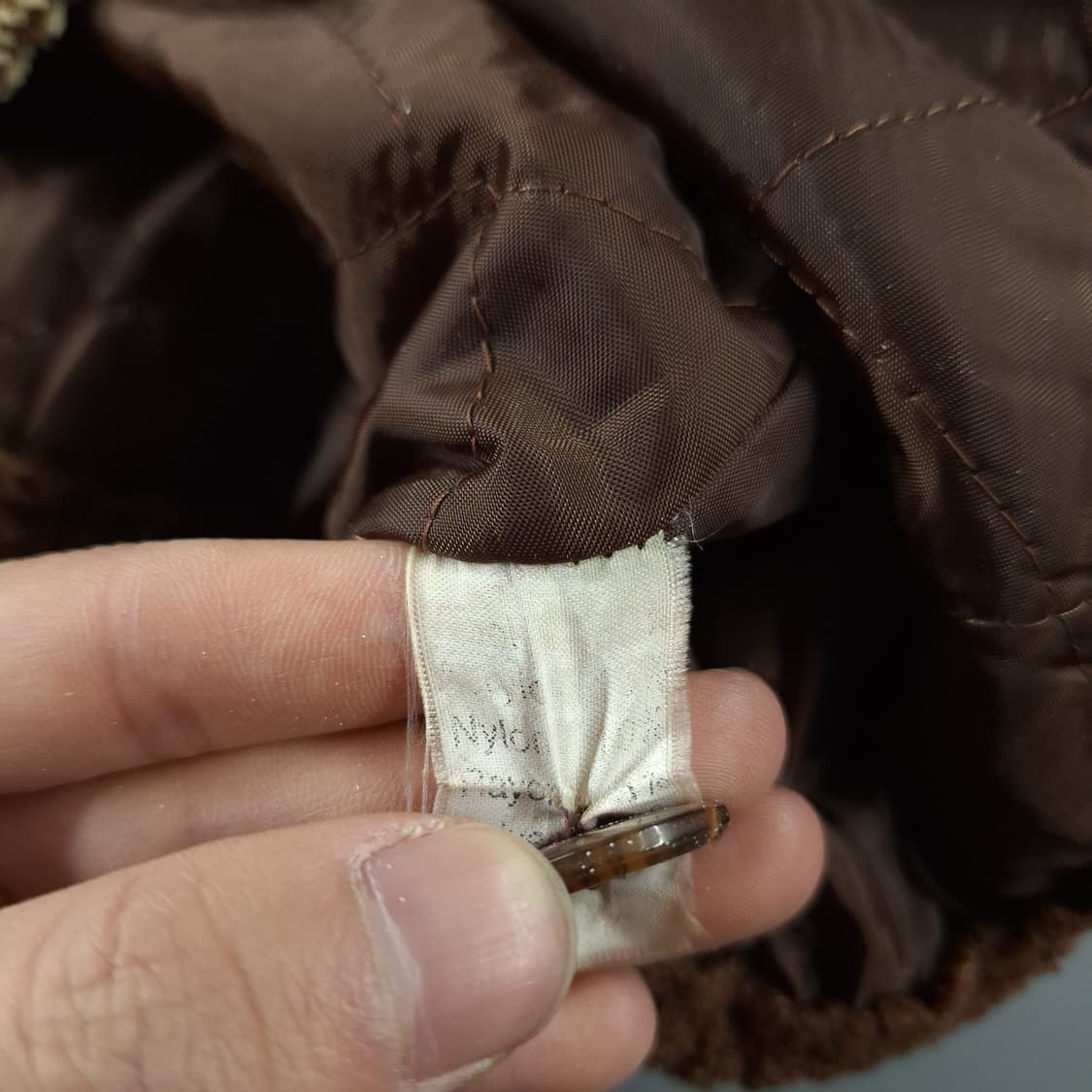 CAPERDONI 브라운 멀티컬러 에스닉 지그재그 패턴 하이넥 가디건 L 상품이미지10