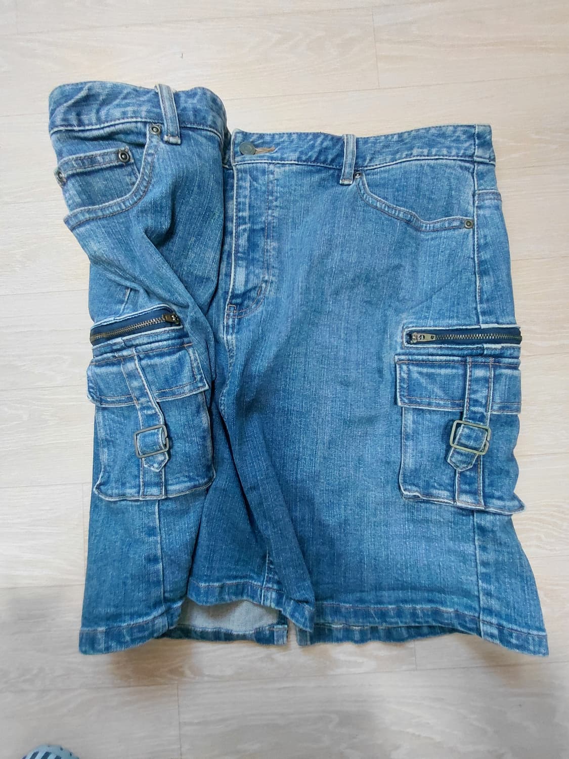 카고 데님 스커트 상품이미지2