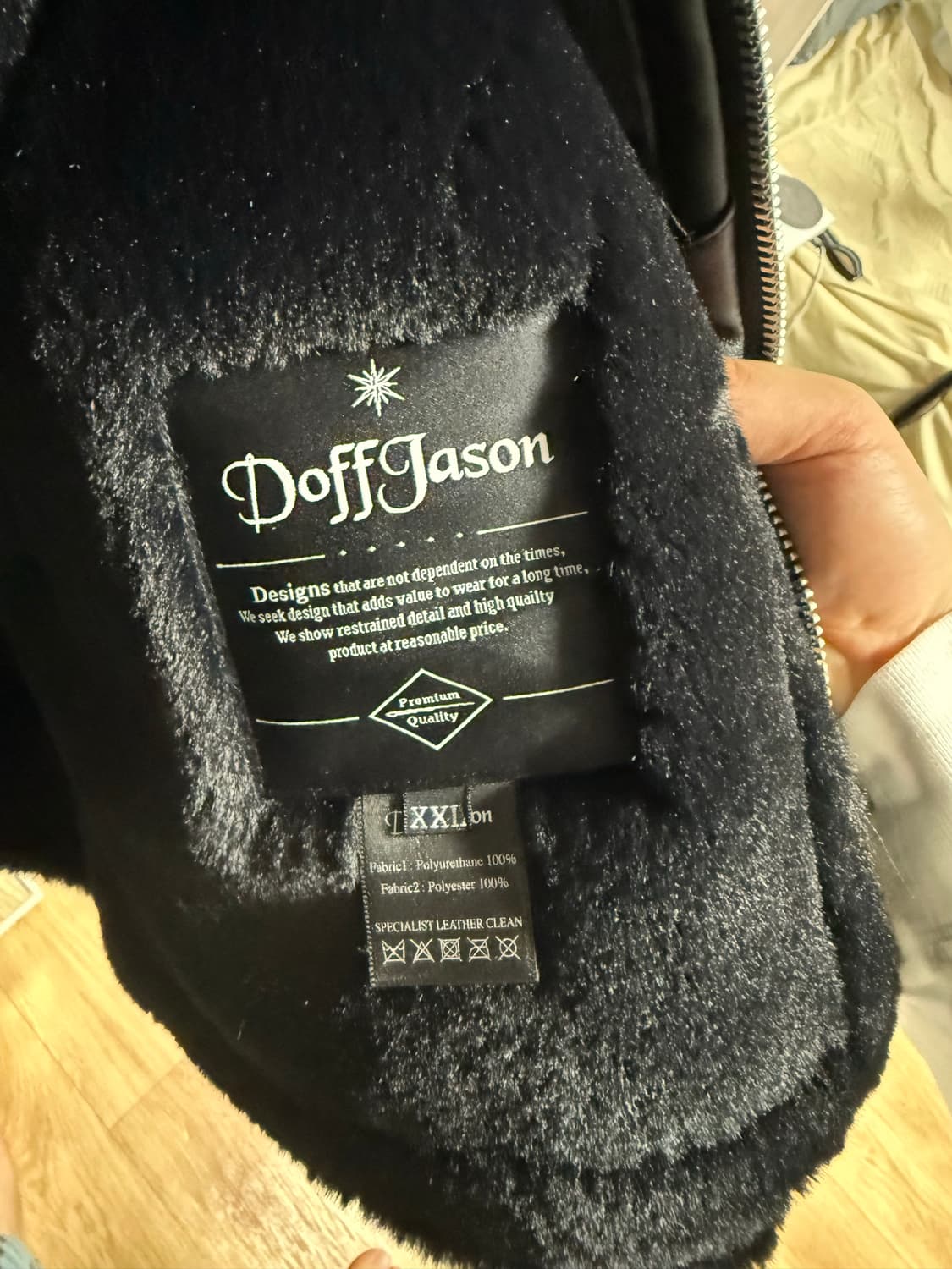 도프제이슨 무스탕 2XL (오버핏 솔리드 무톤 자켓) 상품이미지4