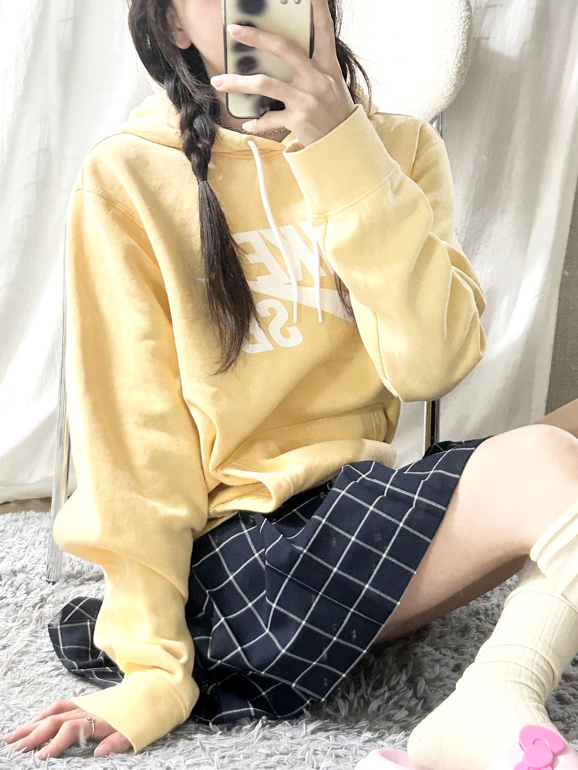 나이키SB 빅로고 옐로우 후드 상품이미지1