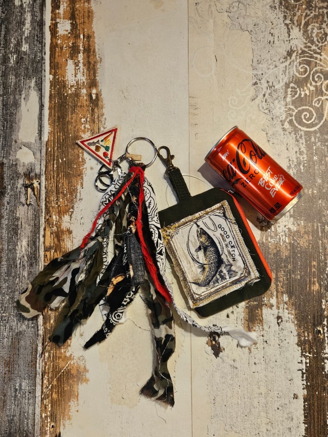 핸드메이드 리워크 커스텀 패치드 키링 월렛 ( 13X10 )/ 10730 상품이미지6