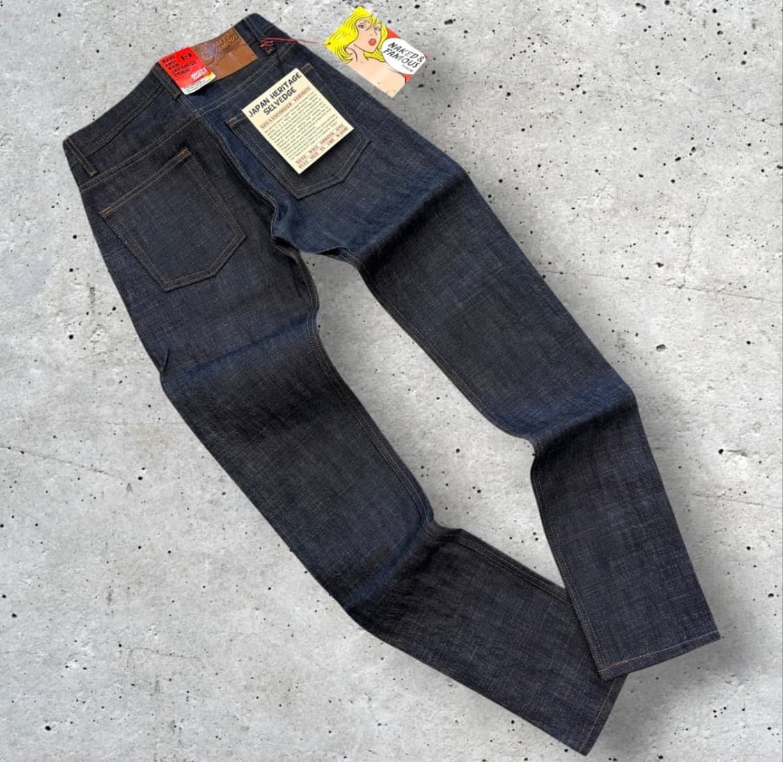 네이키드 앤 페이머스 헤리티지 셀비지 데님 진 청 팬츠 상품이미지2