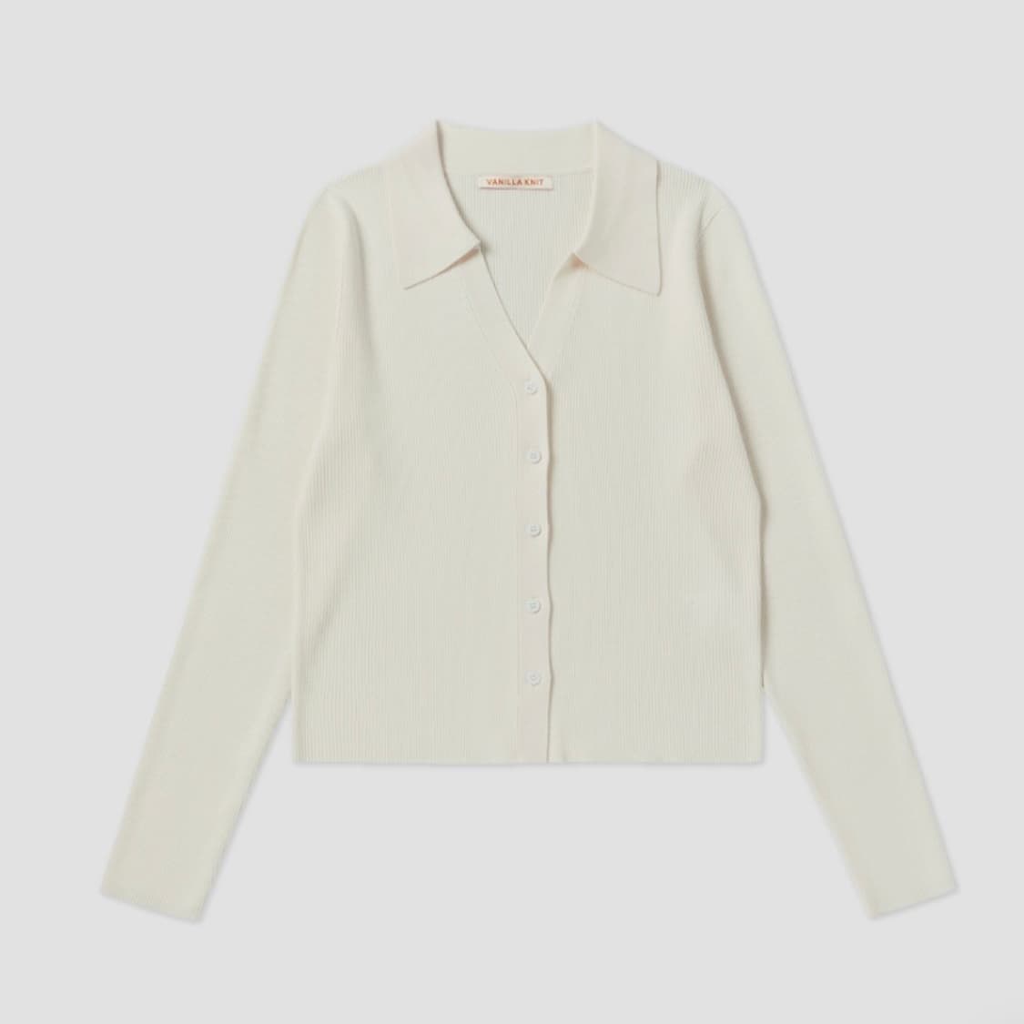 바닐라니트 브이넥 가디건 니트 아이보리 상품이미지4