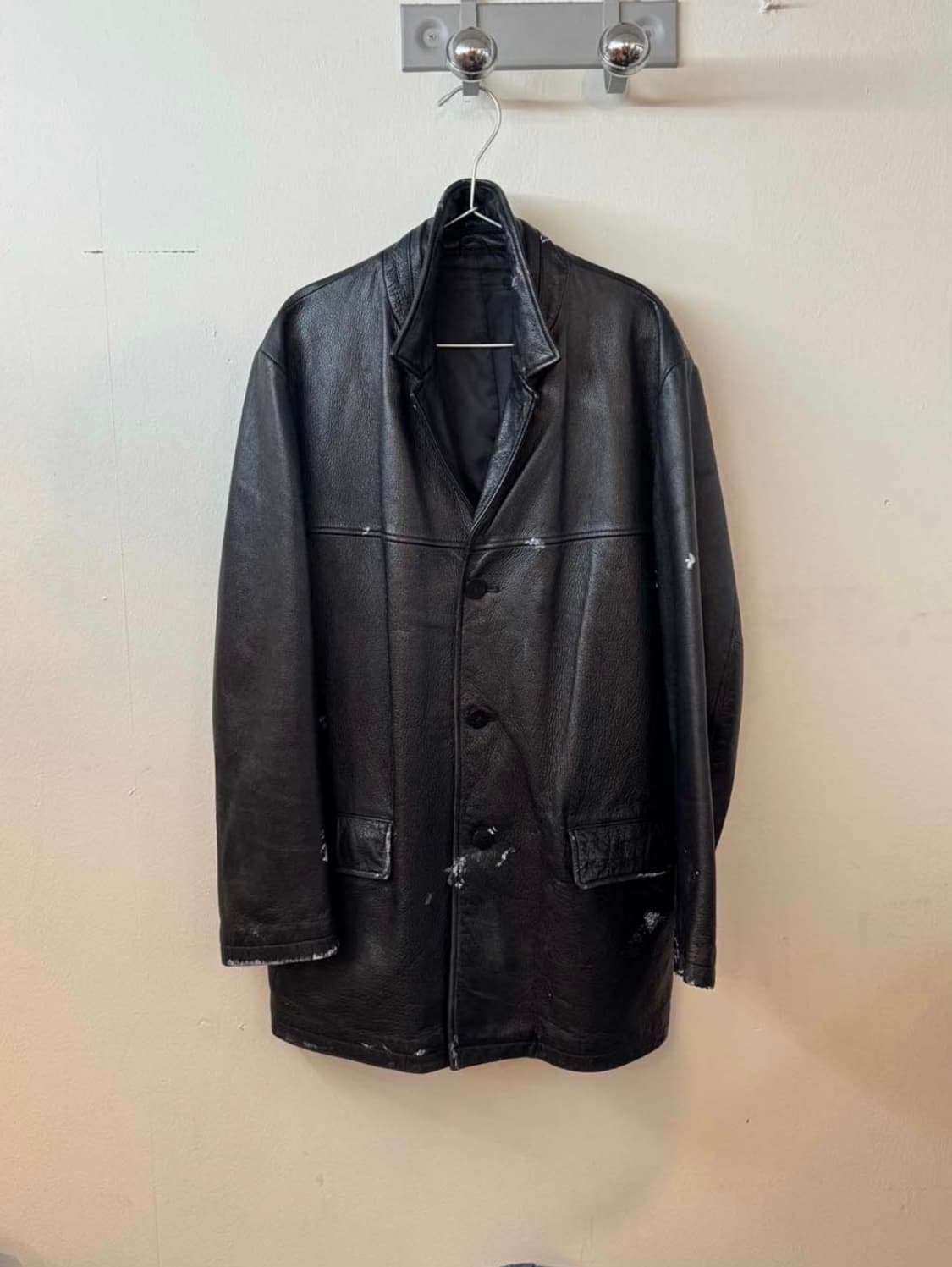 [L] 90s 빈티지 레더 카코트 상품이미지1