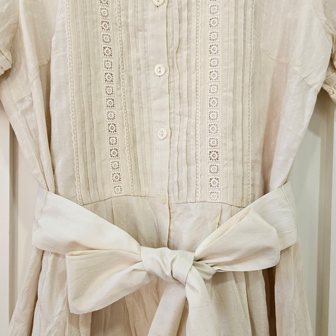 레이스 핀턱 리본 원피스 상품이미지4