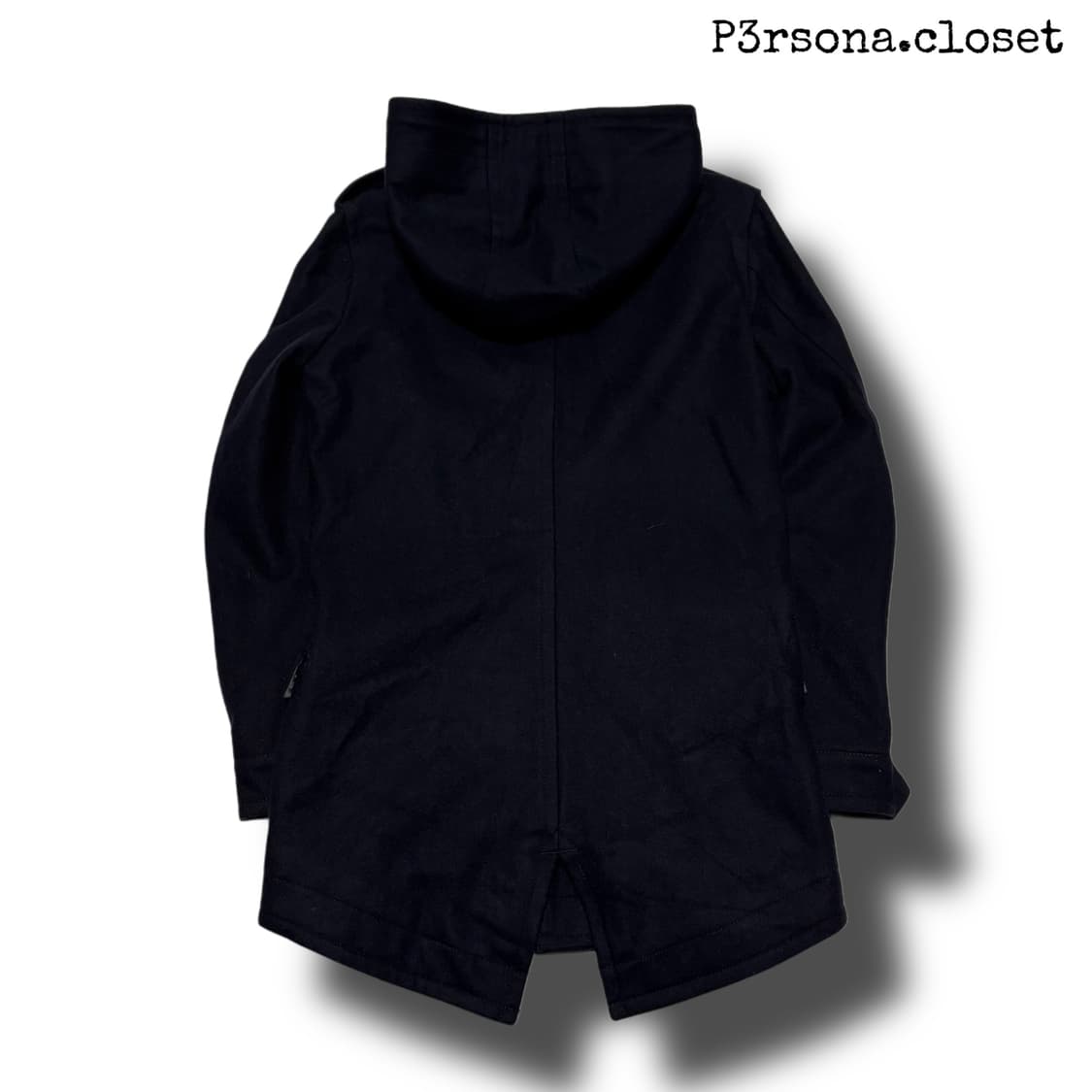 custom culture navy hoodie wool coat 상품이미지2