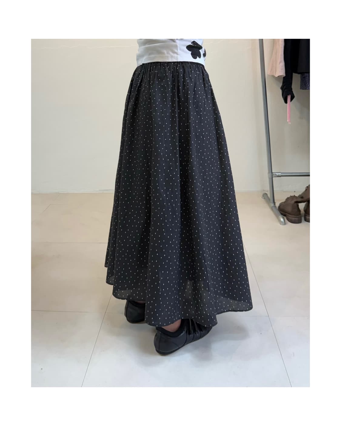 빈티지 도트 스커트 상품이미지2