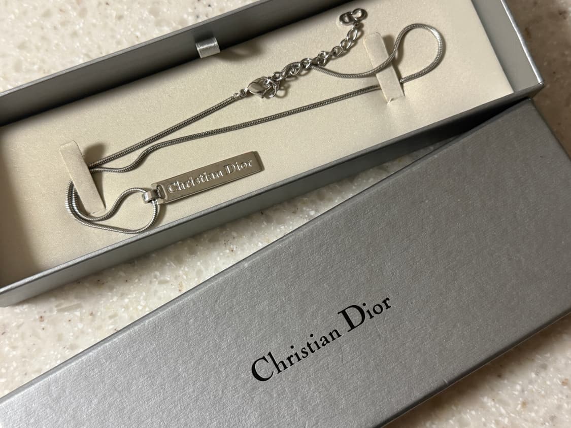 디올 Christian Dior 실버 목걸이 상품이미지4