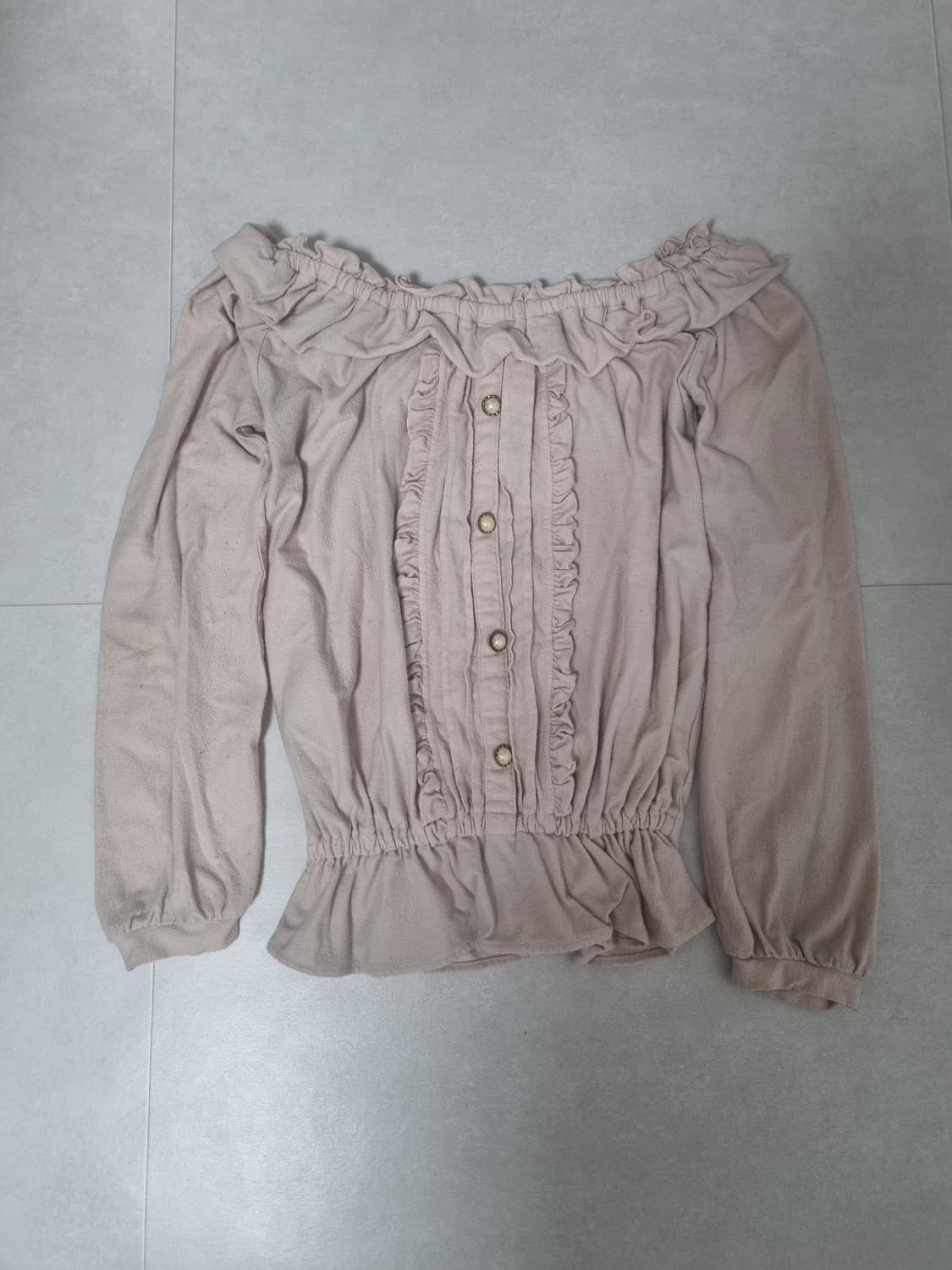 세트) lizlisa 리즈리사 핑크 오프숄더 블라우스 상품이미지3