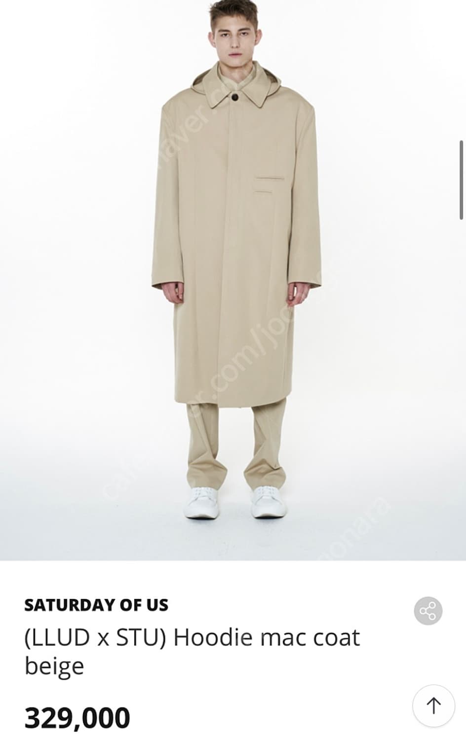 STU 후드 맥 코트 베이지 M 상품이미지3