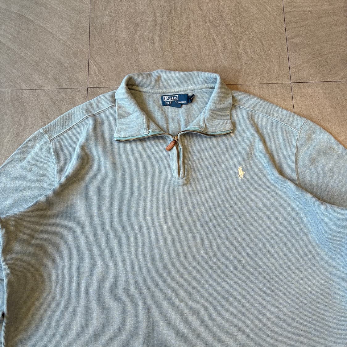 폴로 정품 에메랄드 반집업 니트 상품이미지3