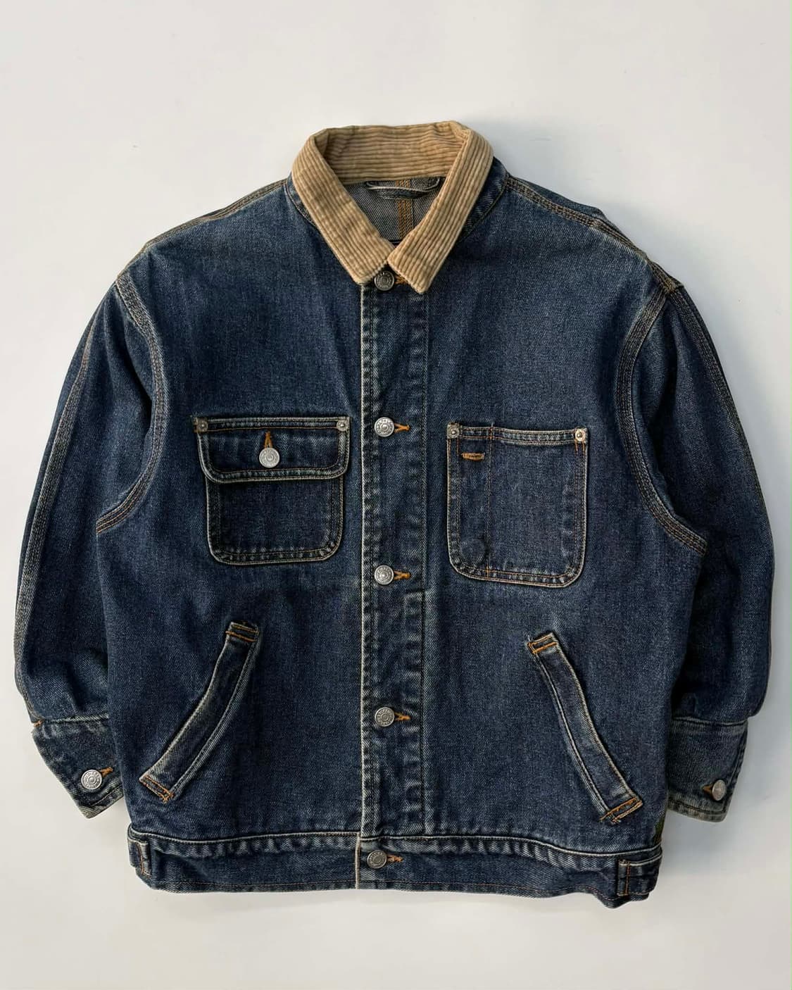 [M] 90s 폴로 랄프로렌 덩가리 데님 워크 자켓 상품이미지1