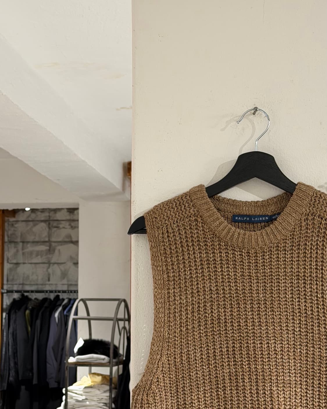 랄프로렌 브라운 롱 스웨터 베스트 상품이미지2