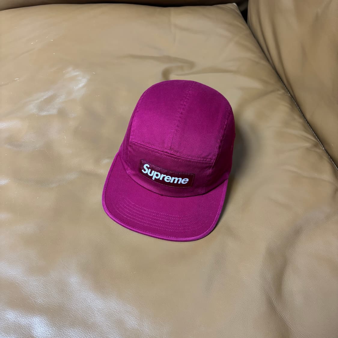 슈프림 캠프캡 모자 박스로고 24FW 크랜베리 상품이미지1