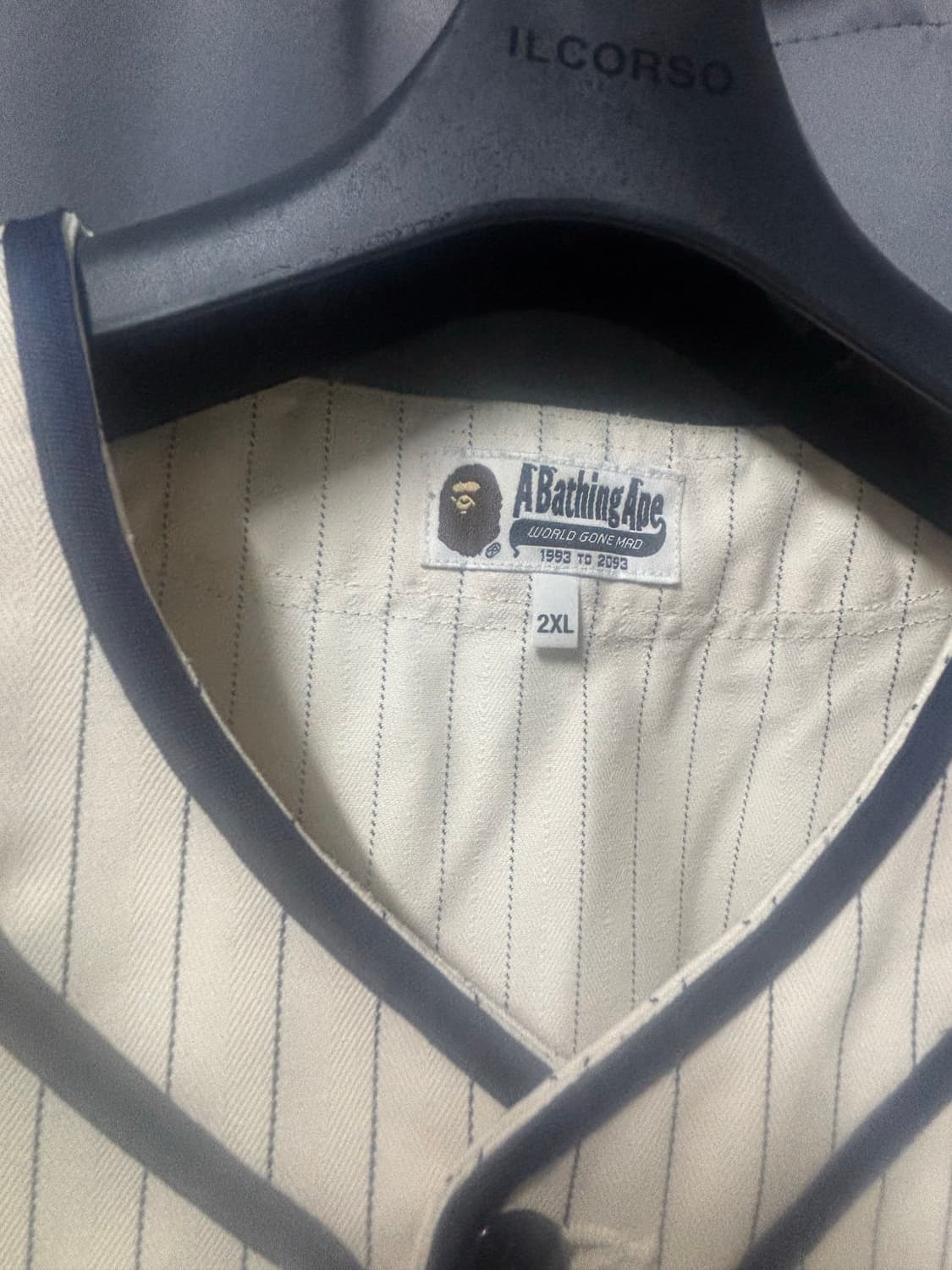 급처) BAPE 베이프 베이스볼 셔츠 2xl 상품이미지3