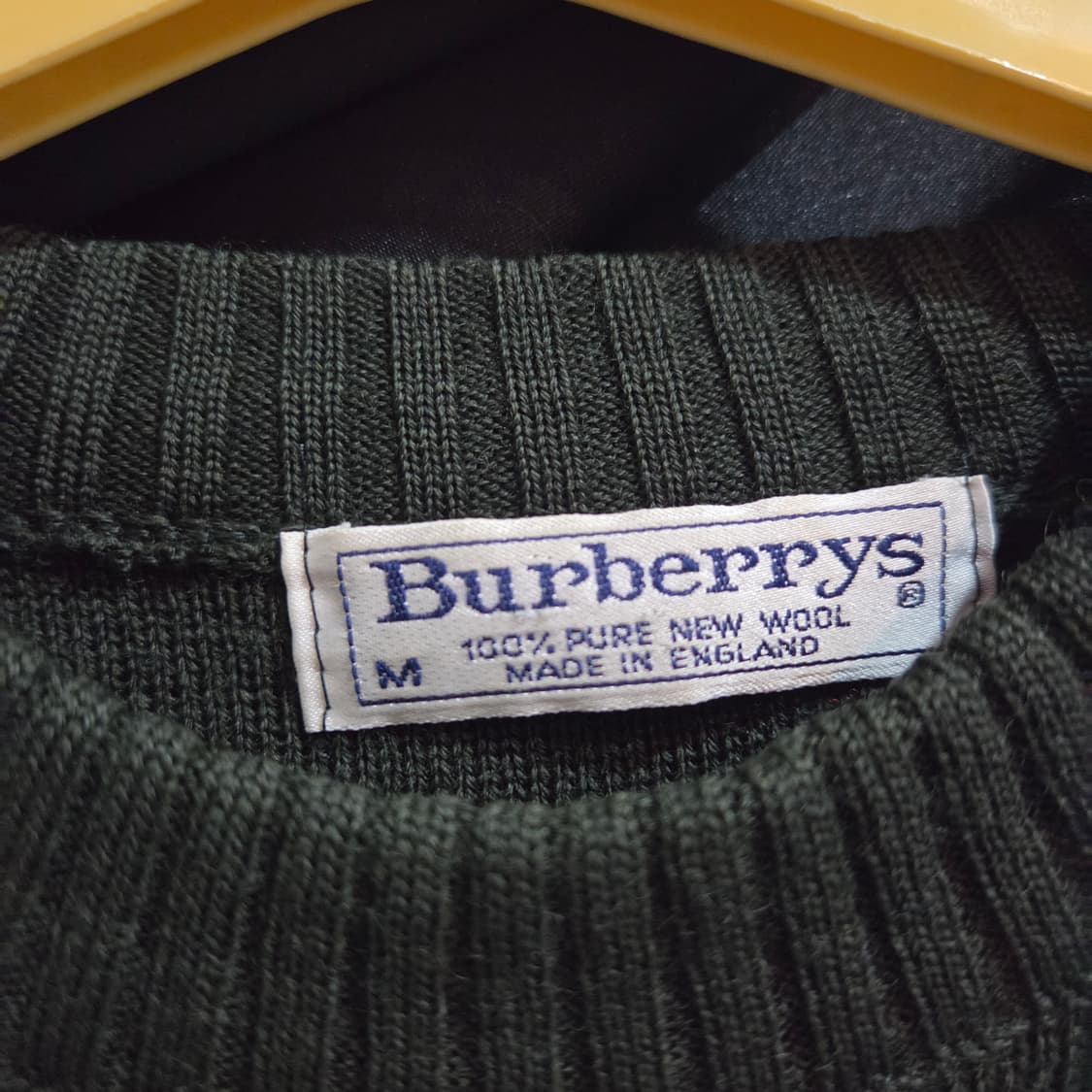 90's 버버리 코만도 스웨이드 엘보패치 울 니트 스웨터 상품이미지3