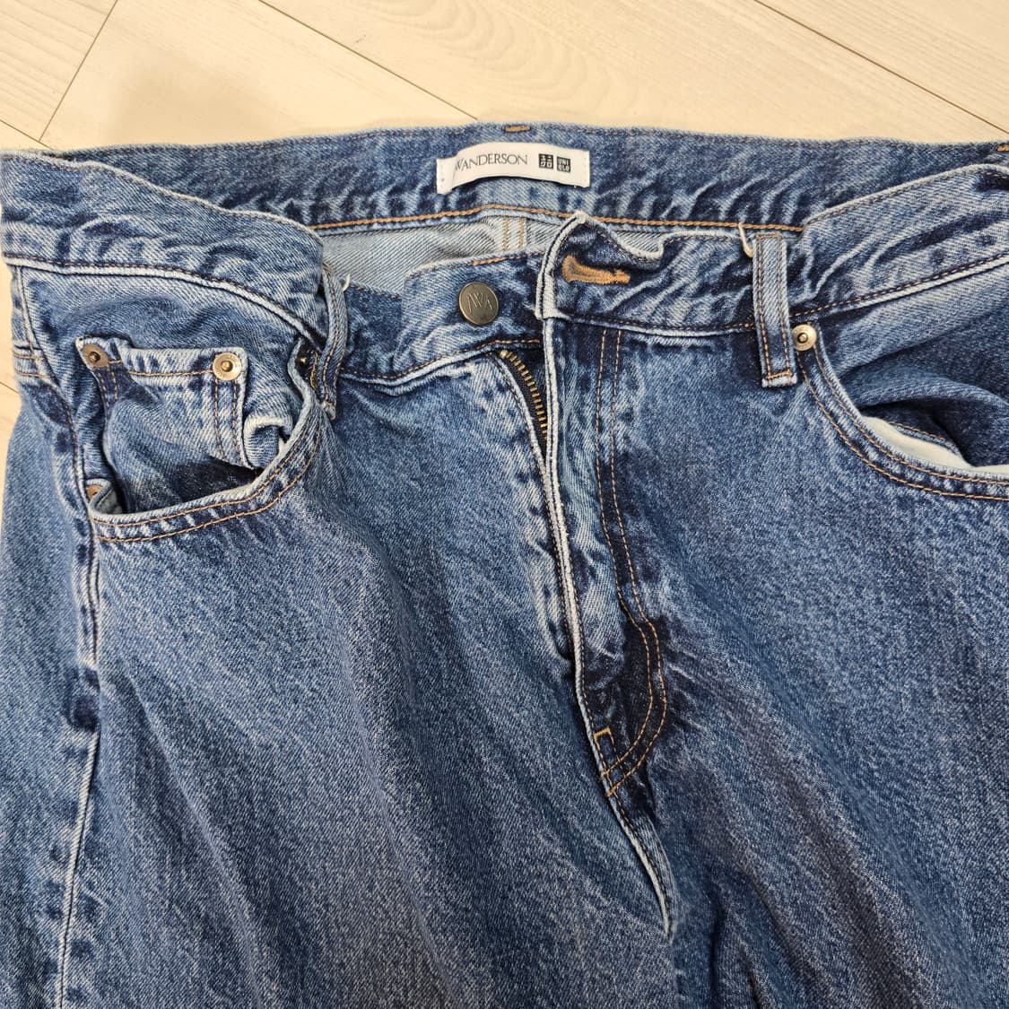 유니클로 JWA 와이드핏진 블루 33 상품이미지2