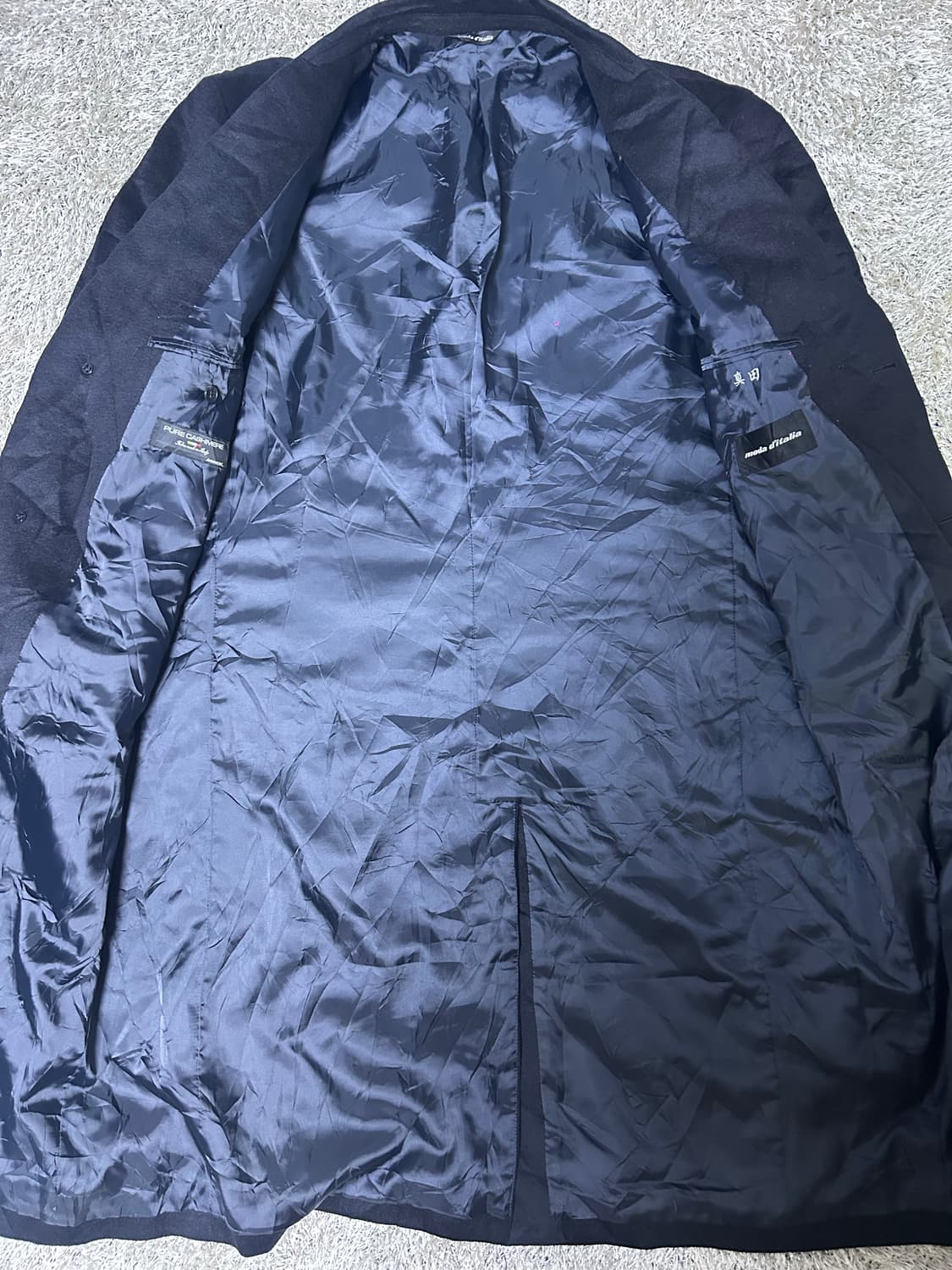 일본판 이태리100프로 캐시미어 검정색 코트 사이즈 110 상품이미지5