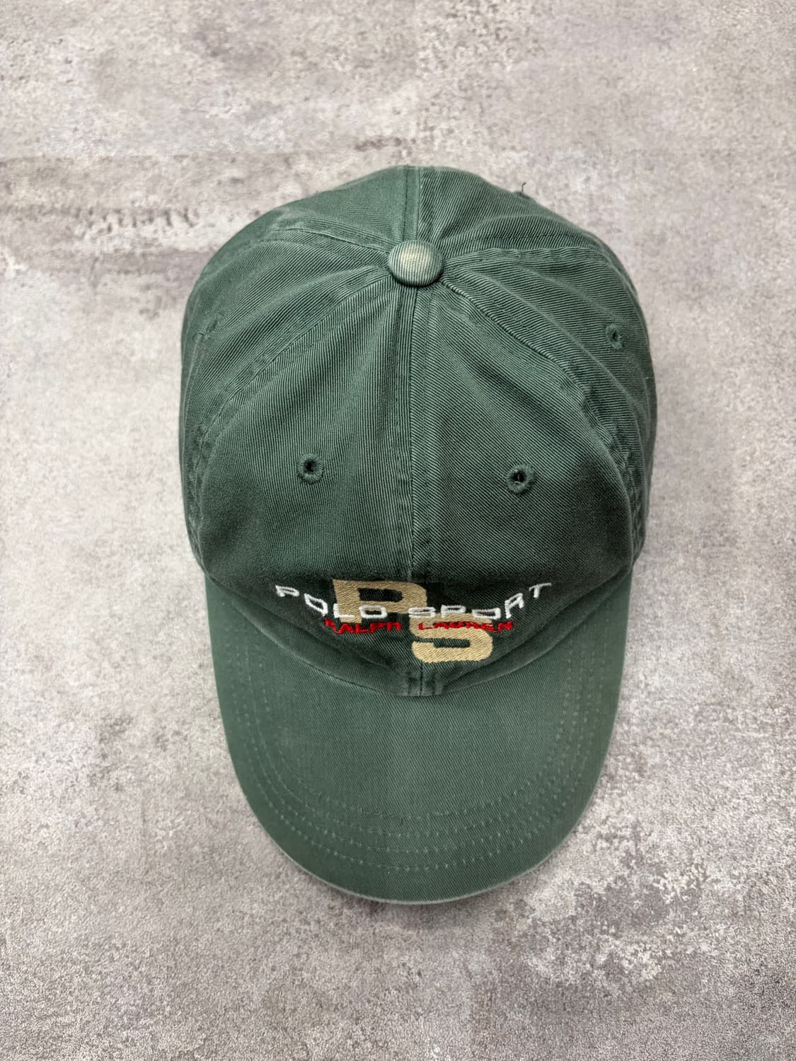 90s 폴로 스포츠 랄프로렌 스펠아웃 볼캡 모자 그린 상품이미지2