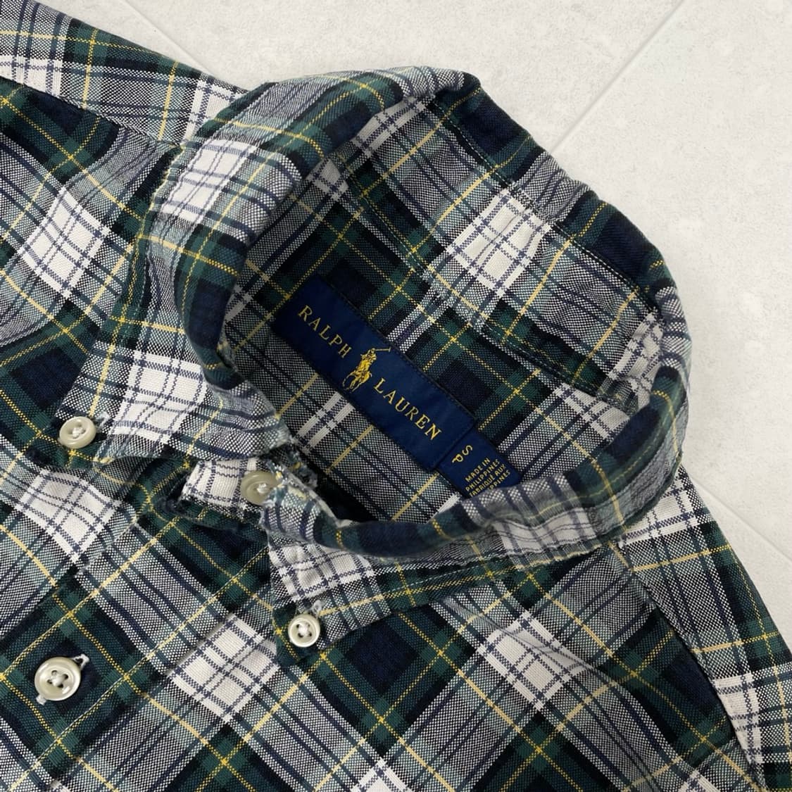 폴로 랄프로렌 그린체크 포켓 옥스포드 셔츠 S 상품이미지2
