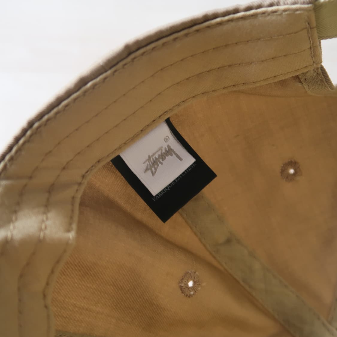 빈티지 스투시 카키 투 톤 캡 모자 상품이미지4