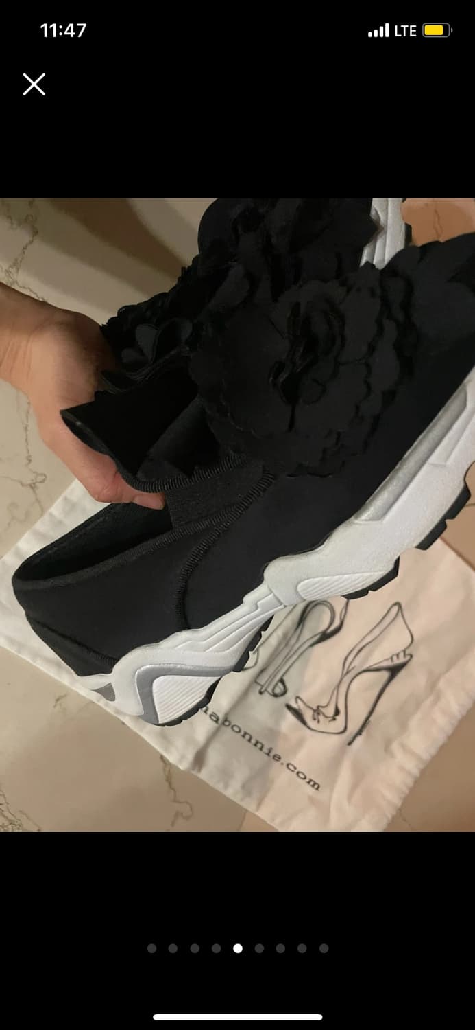 슈콤마보니 전지현 스니커즈 블랙 240 - 플라워밤 스니커즈 슬립온 상품이미지6