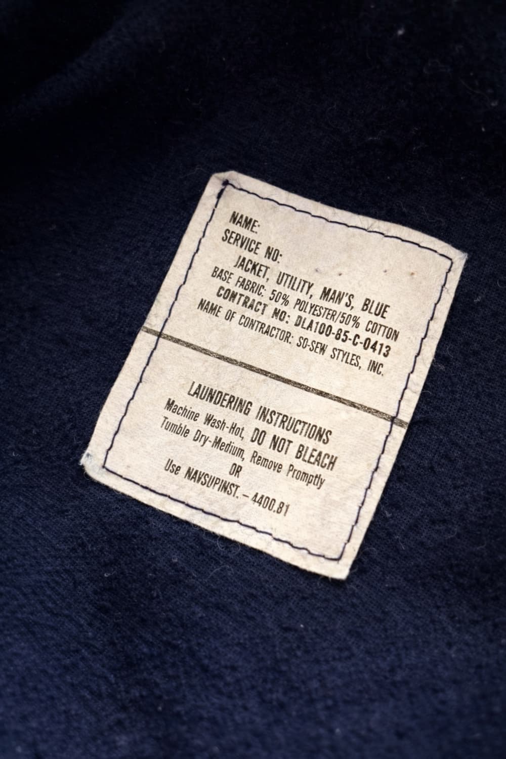 80's 미 해군 유틸리티 자켓 38R(95~100) 상품이미지8