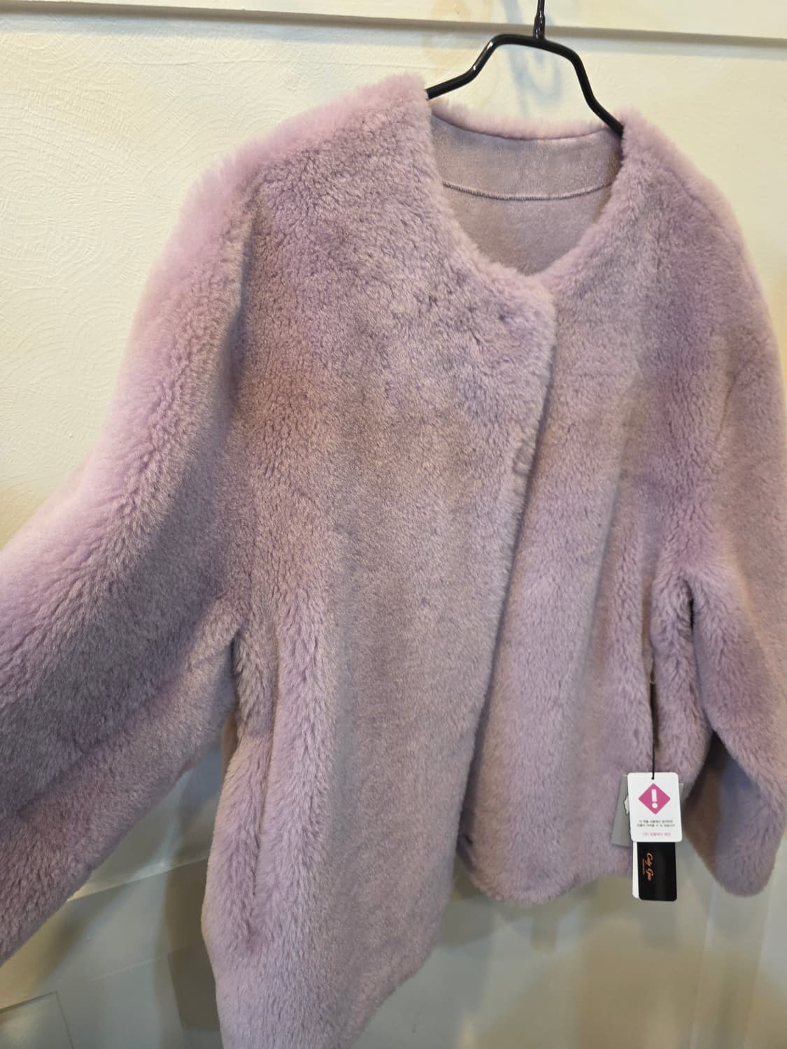 파스텔퍼플 양모 퍼 자켓 상품이미지1