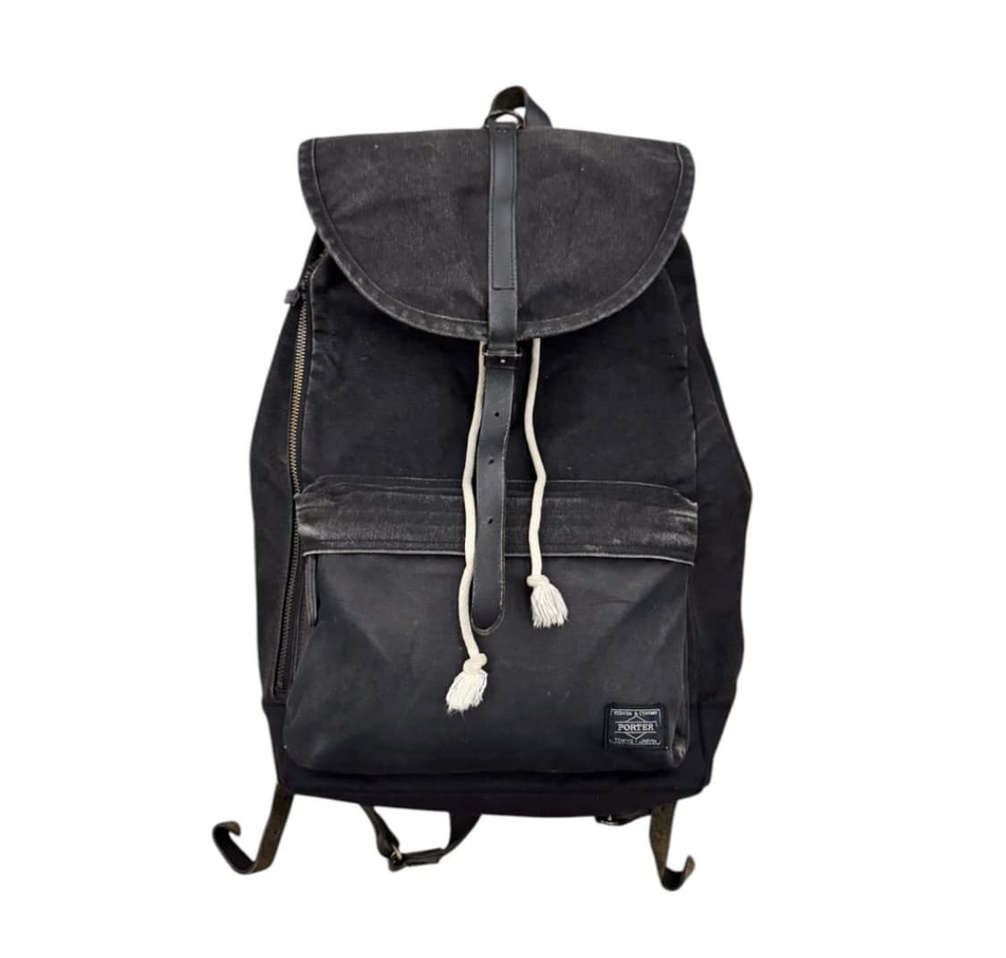 포터 브릿지 코튼 럭색 백팩 블랙 (S) 상품이미지1