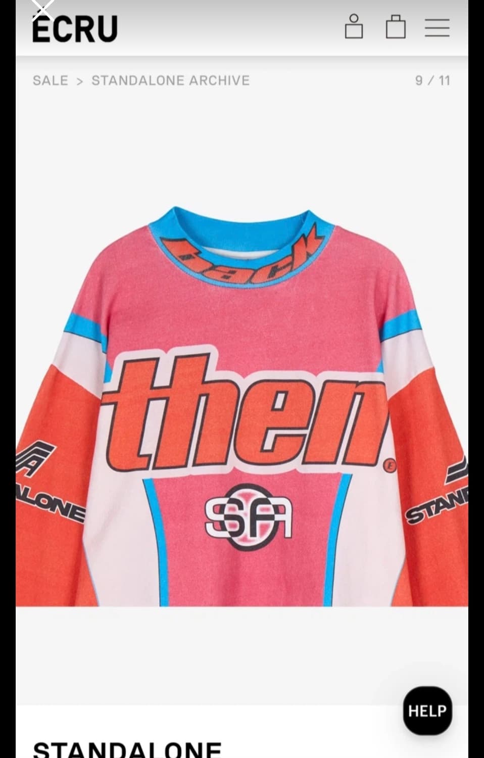 스탠드얼론  "then"레이싱 티셔츠 상품이미지2