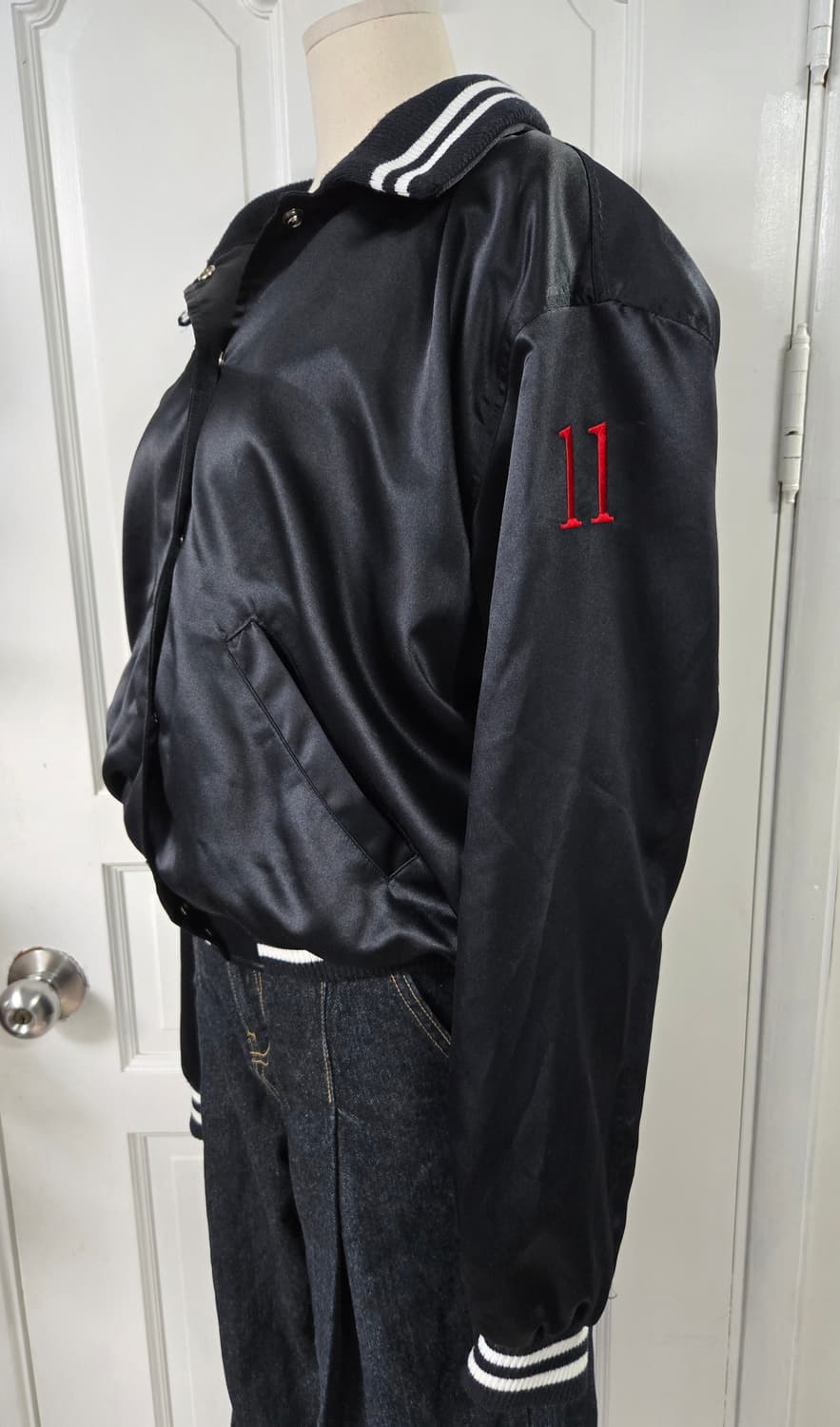 프레클 새틴 바시티자켓 상품이미지5