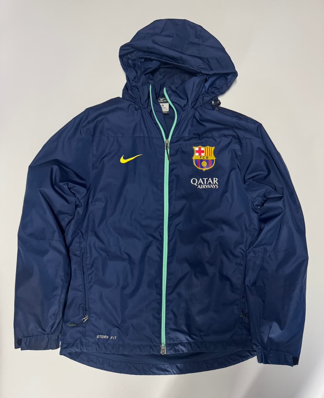 희귀!! 나이키 올드스쿨 FC 바르셀로나 후드 바람막이 네이비 상품이미지1