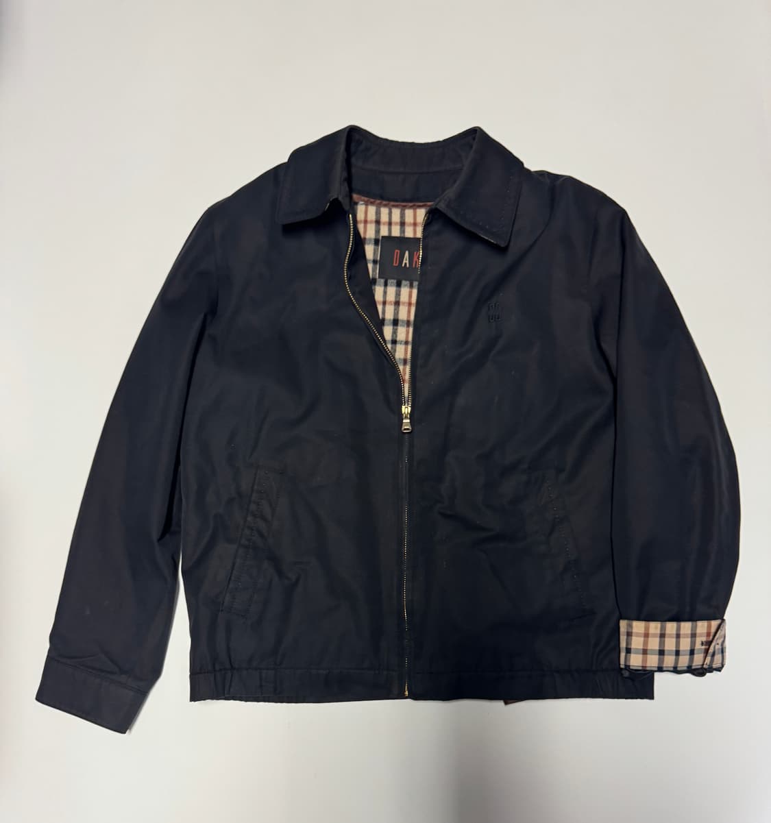 남녀공용 닥스 daks 체크 울 내피 코튼 자켓 M ~ L 블랙 상품이미지1